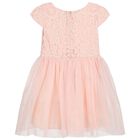 Younger Girls Pink Lace Dress Set, 1, hi-res