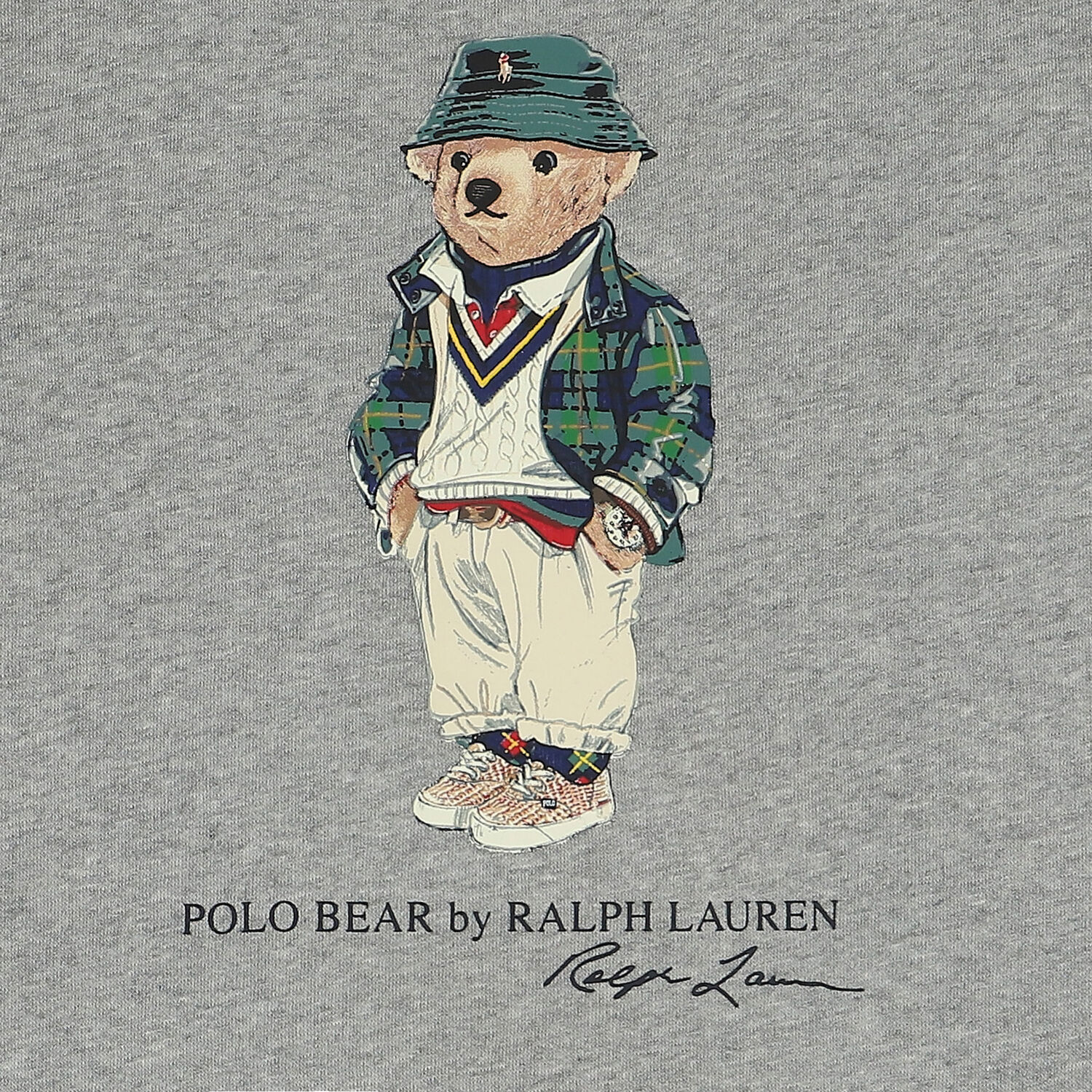 Boys Grey Polo Bear Sweatshirt, 1, hi-res