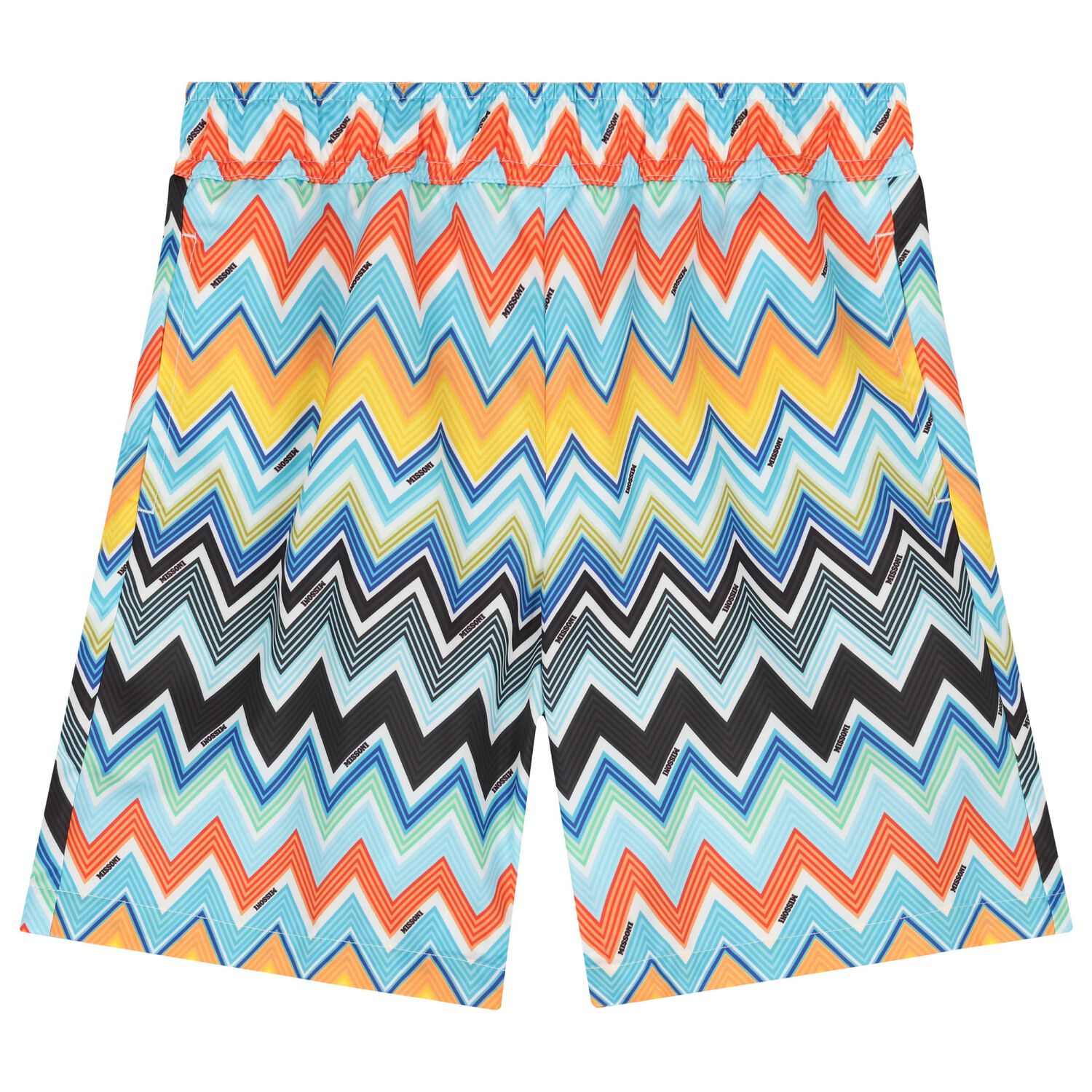 Boys Multi-Coloured Zig Zag Swim Shorts, 1, hi-res image number null