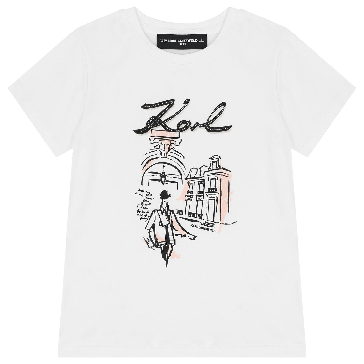 Mini Me Girls White Logo T-Shirt, 1, hi-res