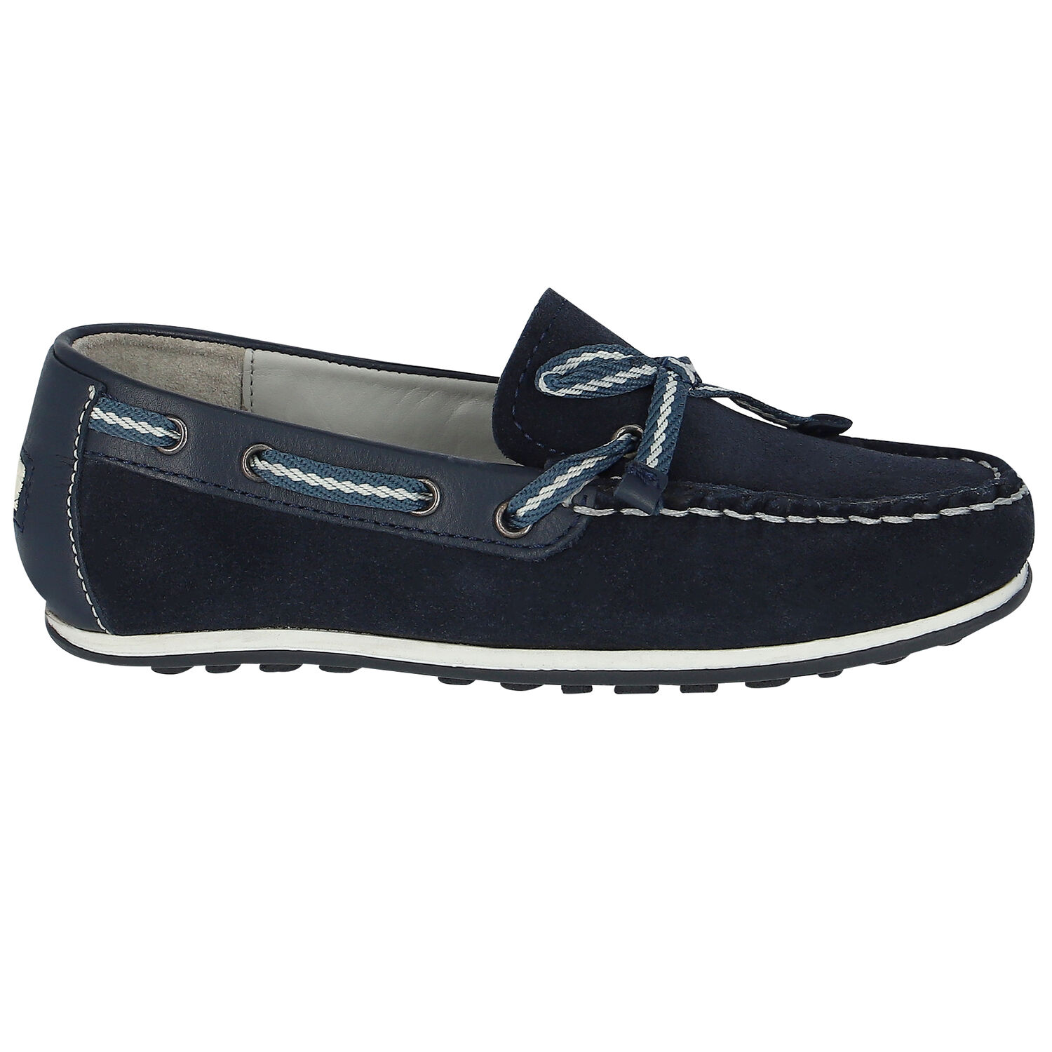 Boys Blue Suede Deck Shoes, 1, hi-res image number null