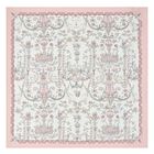 Ivory & Pink Toile de Jouy Swaddle Carré Blanket, 1, hi-res