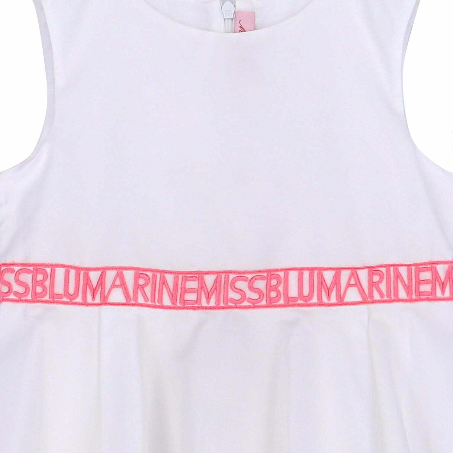 Girls White Embroidered Dress, 1, hi-res