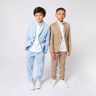 Boys White Logo Shirt, 1, hi-res