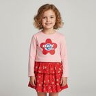 Girls Pink Logo Long Sleeve Top, 1, hi-res