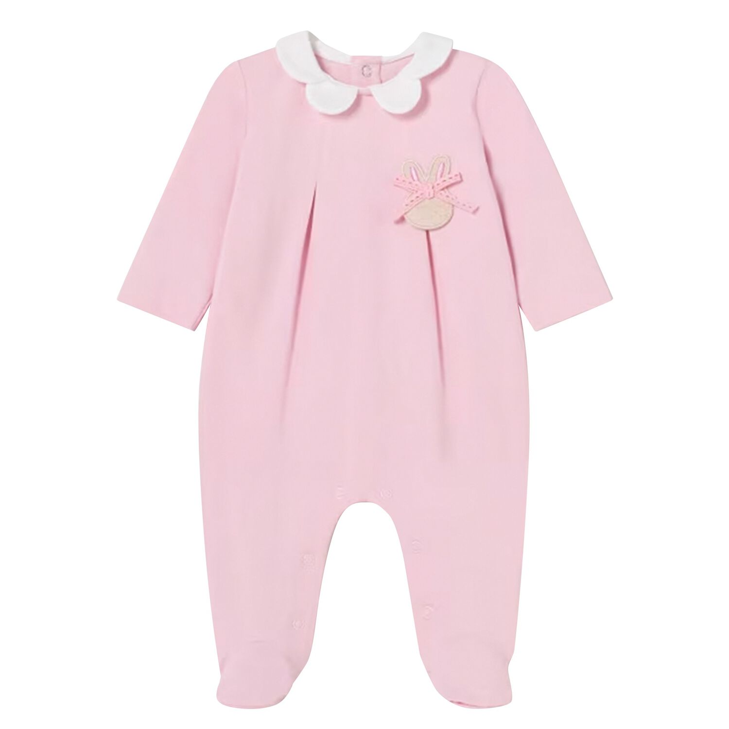 Baby Girls Pink Babygrow, 1, hi-res