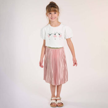 Girls Ivory Ballerina T-Shirt