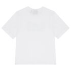 Boys White Logo T-Shirt, 1, hi-res