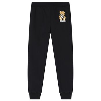 Black Teddy Bear Logo Joggers
