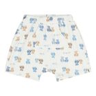 Baby Boys Blue & White Teddy Bear Shorts Set, 2, hi-res