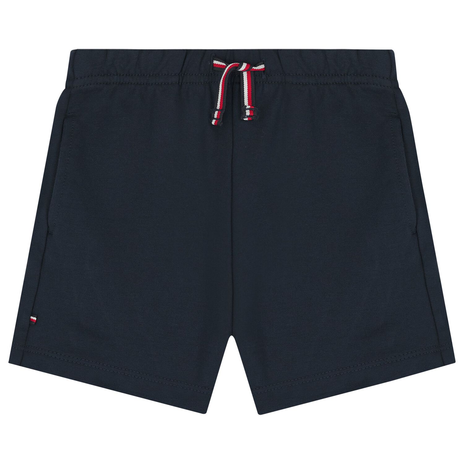 Baby Boys White & Navy Blue Striped Shorts Set, 1, hi-res