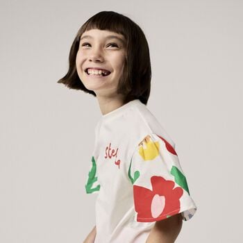 Girls White Logo T-Shirt