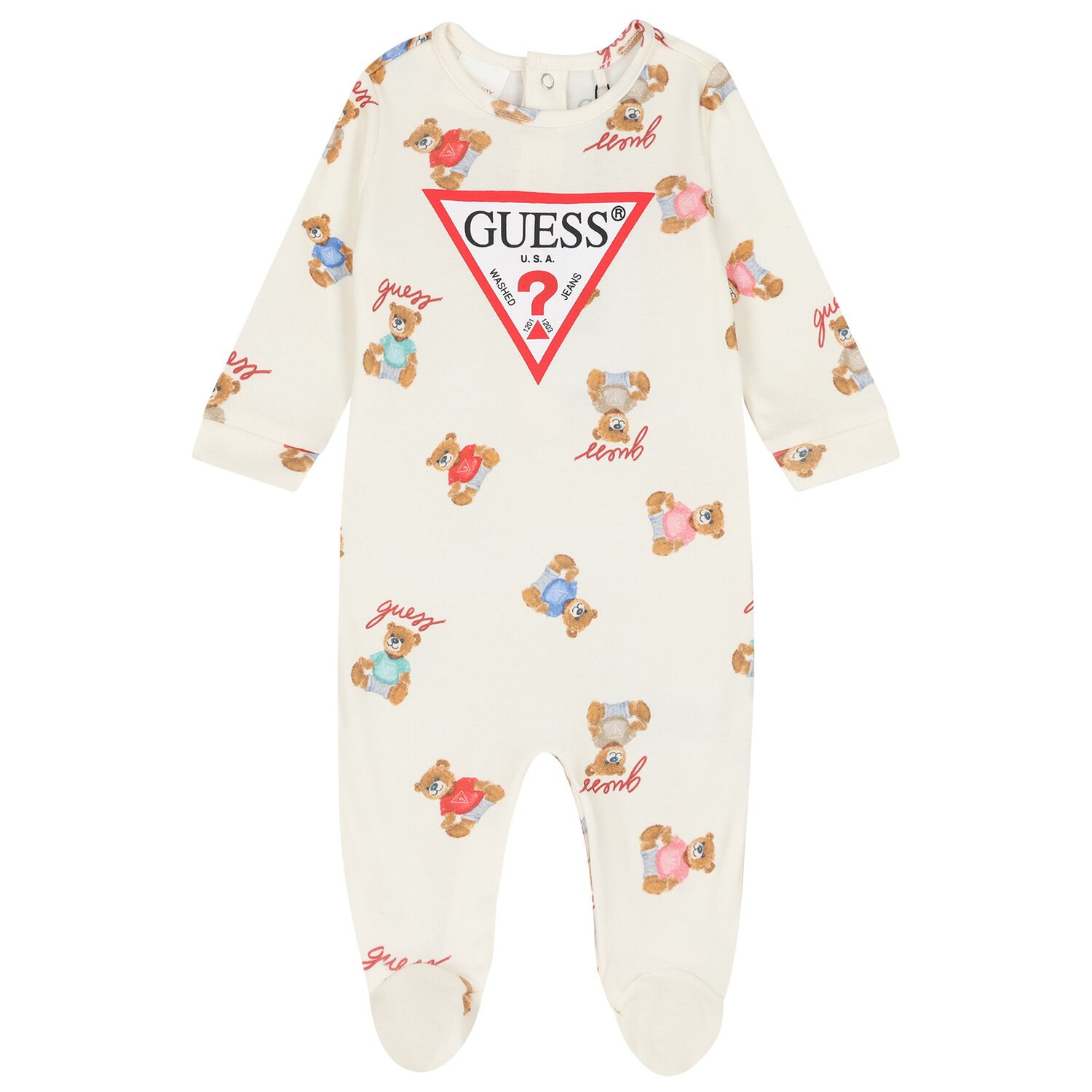 Ivory Logo Teddy Bear Babygrow, 1, hi-res