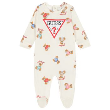 Ivory Logo Teddy Bear Babygrow