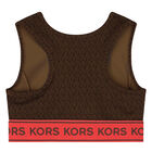 Girls Brown Logo Bra Top, 1, hi-res