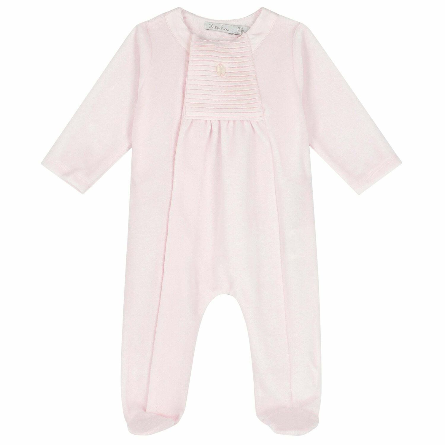 Baby Girls Pink Cotton Babygrow, 2, hi-res image number null