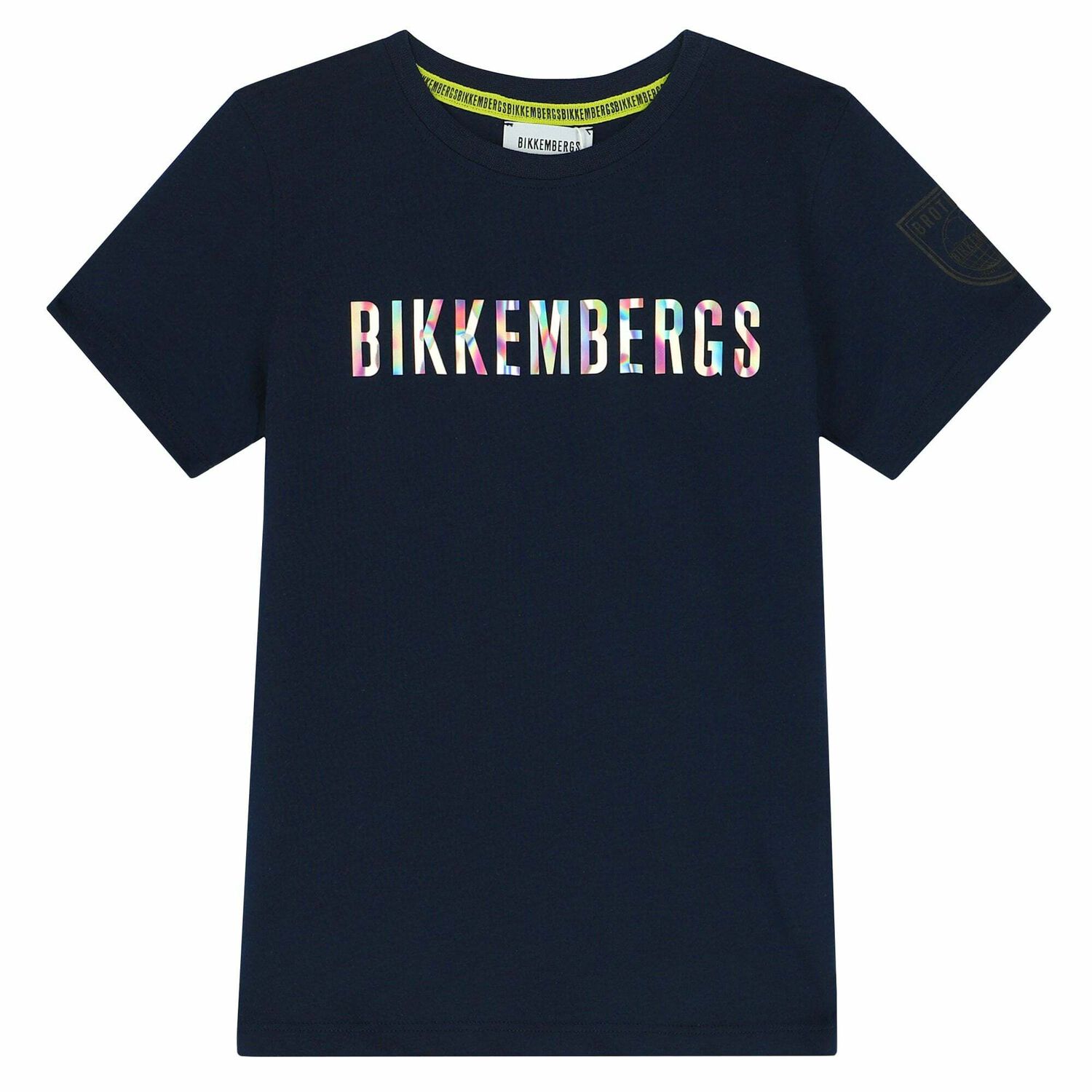 Boys Navy Holographic Logo T-shirt, 1, hi-res image number null