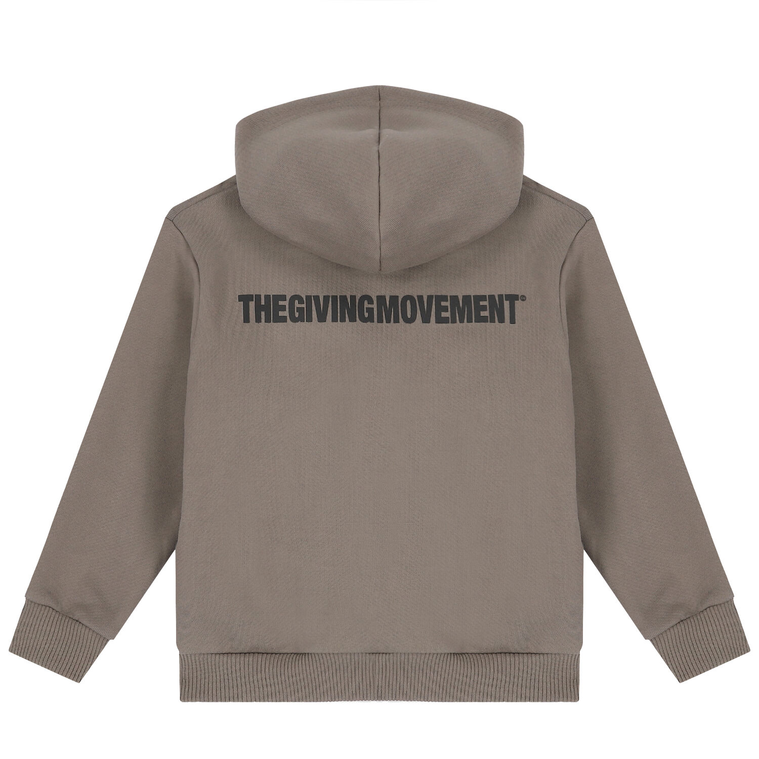 Beige Logo Hooded Zip Up Top, 1, hi-res