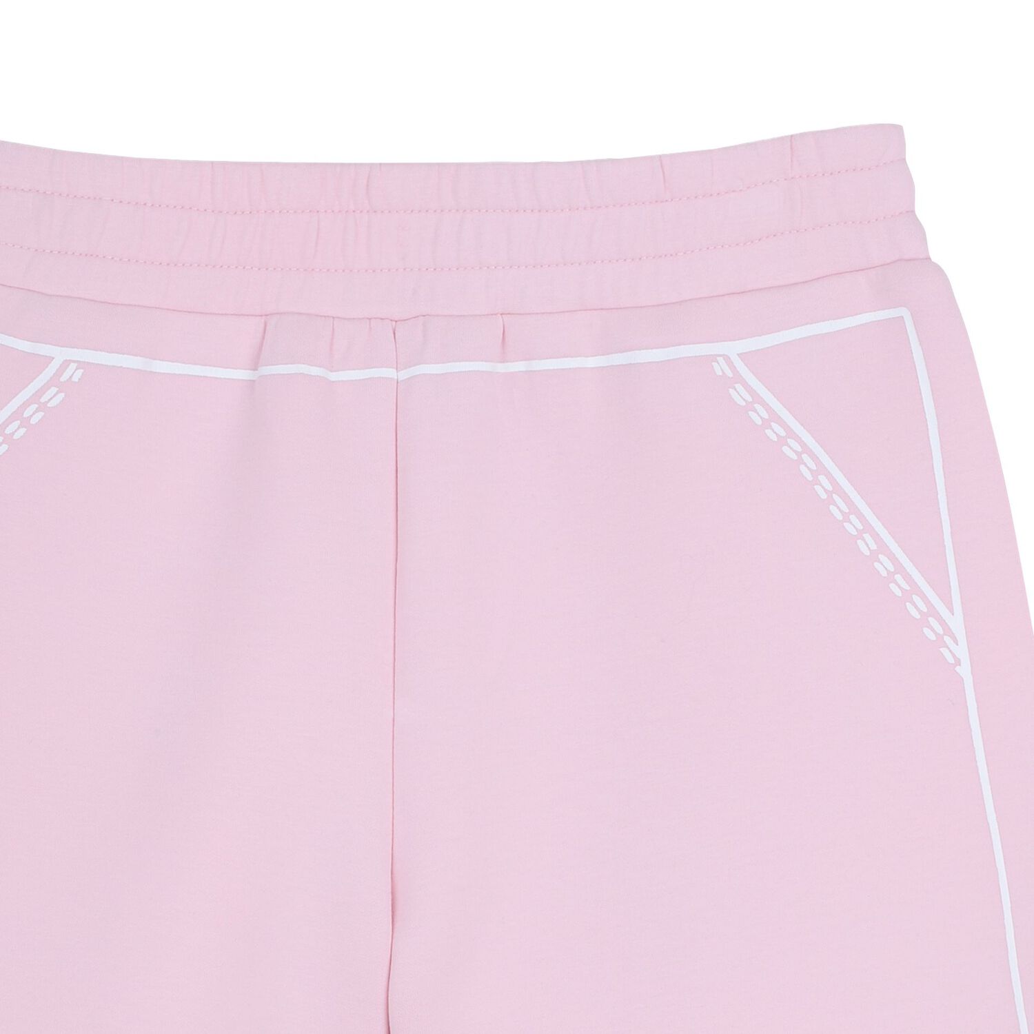 Girls Pink Stitched Print Shorts, 2, hi-res