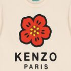 Girls Ivory Boke Flower T-Shirt, 1, hi-res