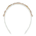Girls White Embellished Headband, 1, hi-res