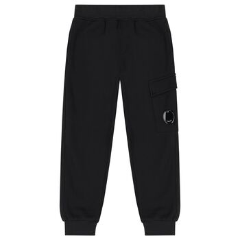 Boys Black Logo Joggers