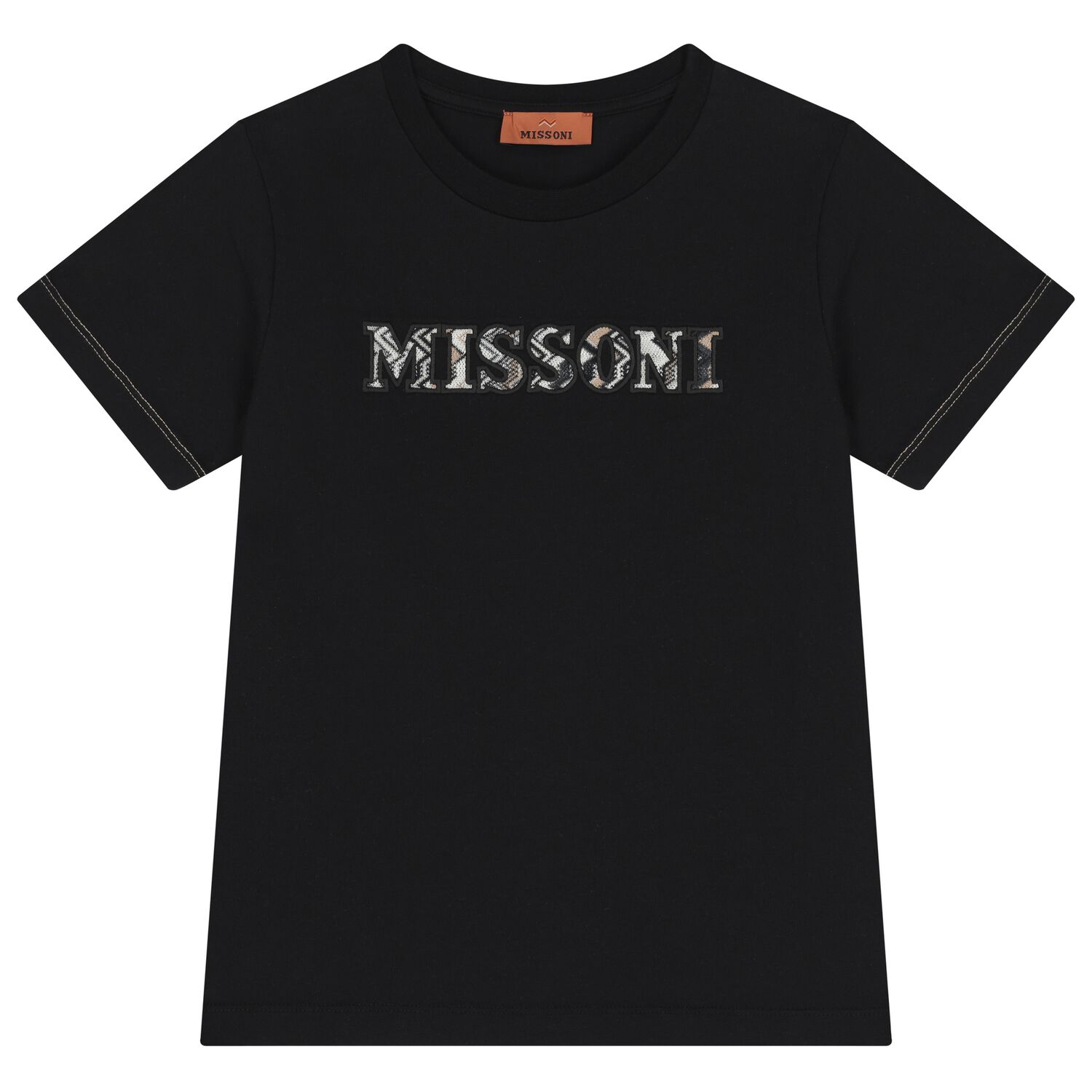 Boys Black Logo T-Shirt, 1, hi-res