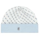 Baby Boys White & Blue Logo Hat, 2, hi-res