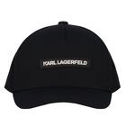 Boys Black Logo Cap, 1, hi-res