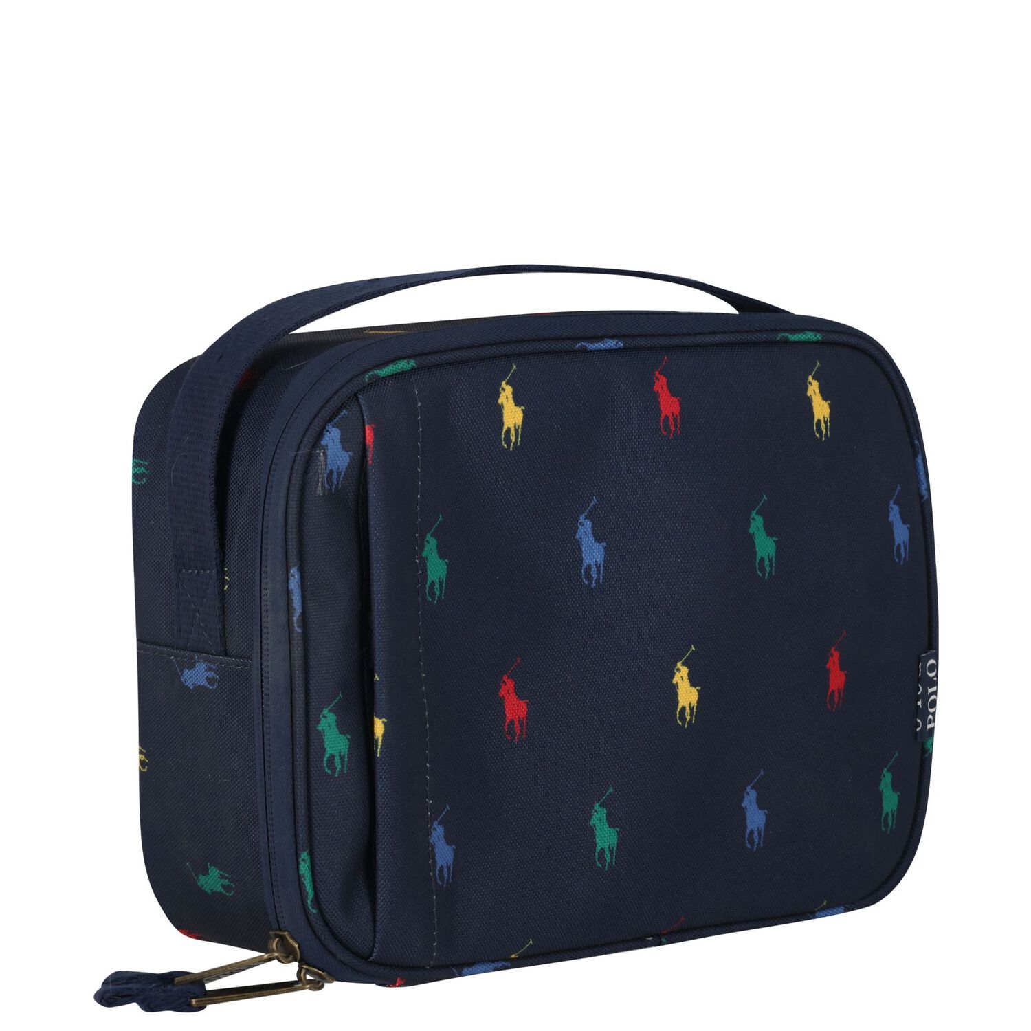 Boys Navy Blue Pony Logo Lunch Bag ( 23cm ), 2, hi-res