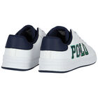 Boys White Logo Trainers, 1, hi-res