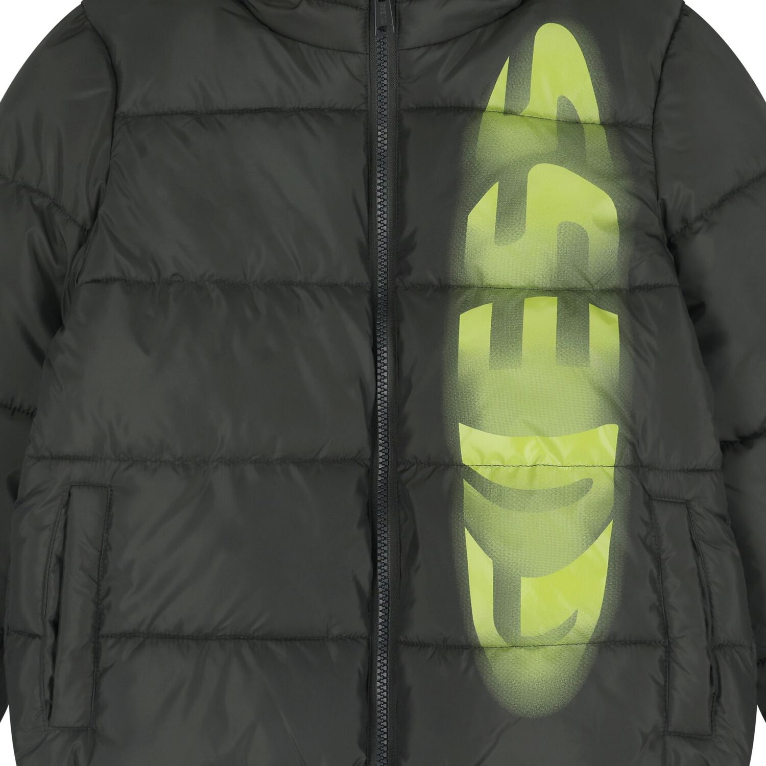Boys Green Logo Padded Puffer Jacket, 1, hi-res image number null