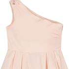 Girls Pink One Shoulder Dress, 2, hi-res