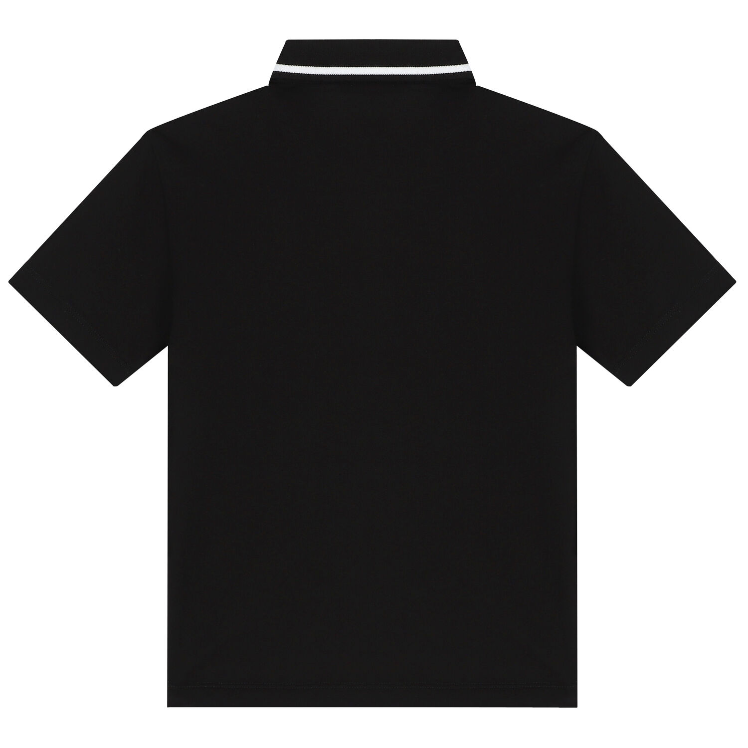 Boys Black Logo Polo Shirt, 4, hi-res image number null