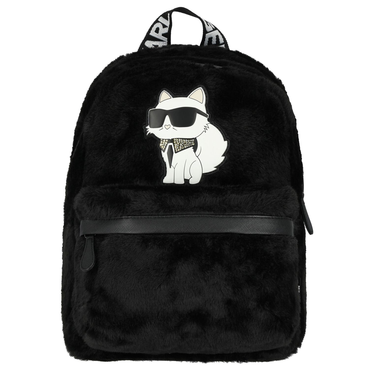 Girls Black Choupette Logo Backpack, 1, hi-res image number null
