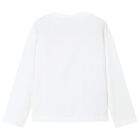 Girls White Long Sleeve Top, 2, hi-res