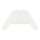 Baby Girls Ivory Knitted Cardigan, 1, hi-res