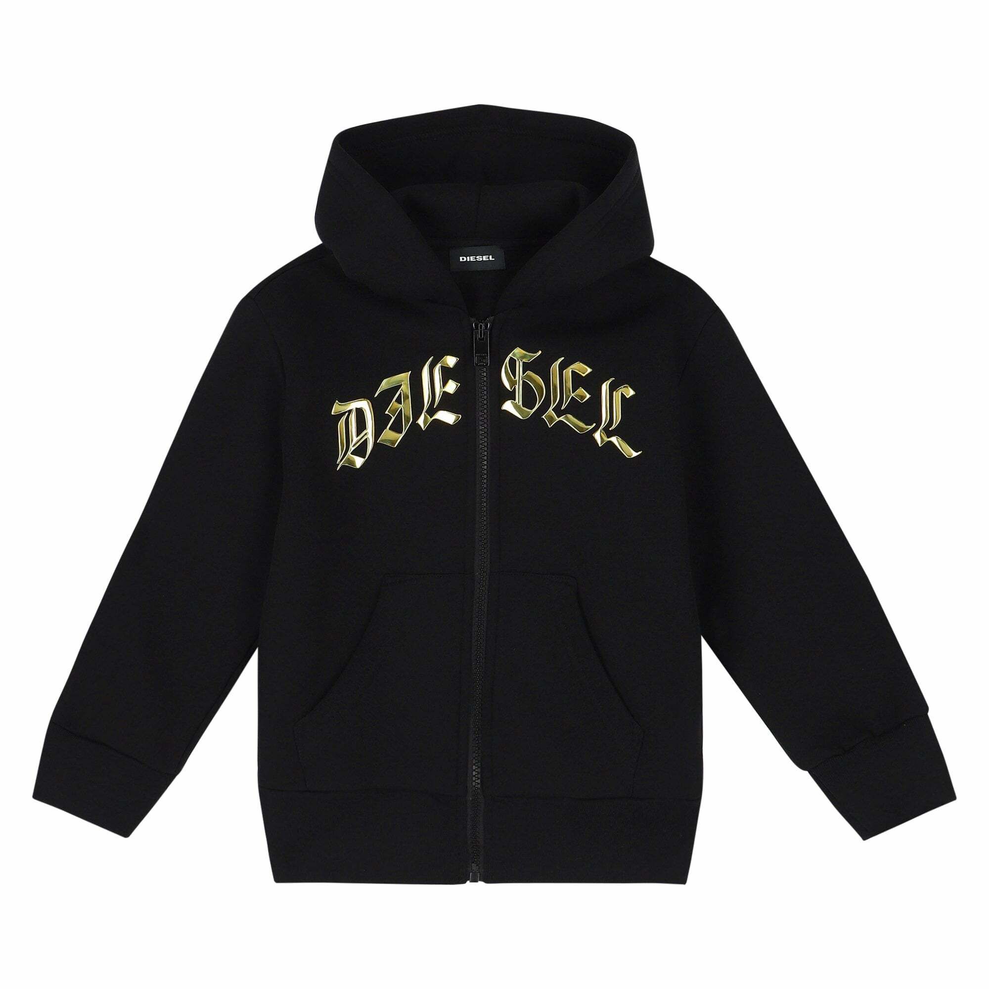 Black and gold zip up hoodie cheap