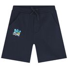 Boys Navy Blue Shorts, 2, hi-res