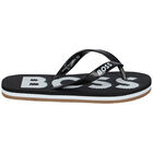 Black Logo Flip-Flops, 1, hi-res