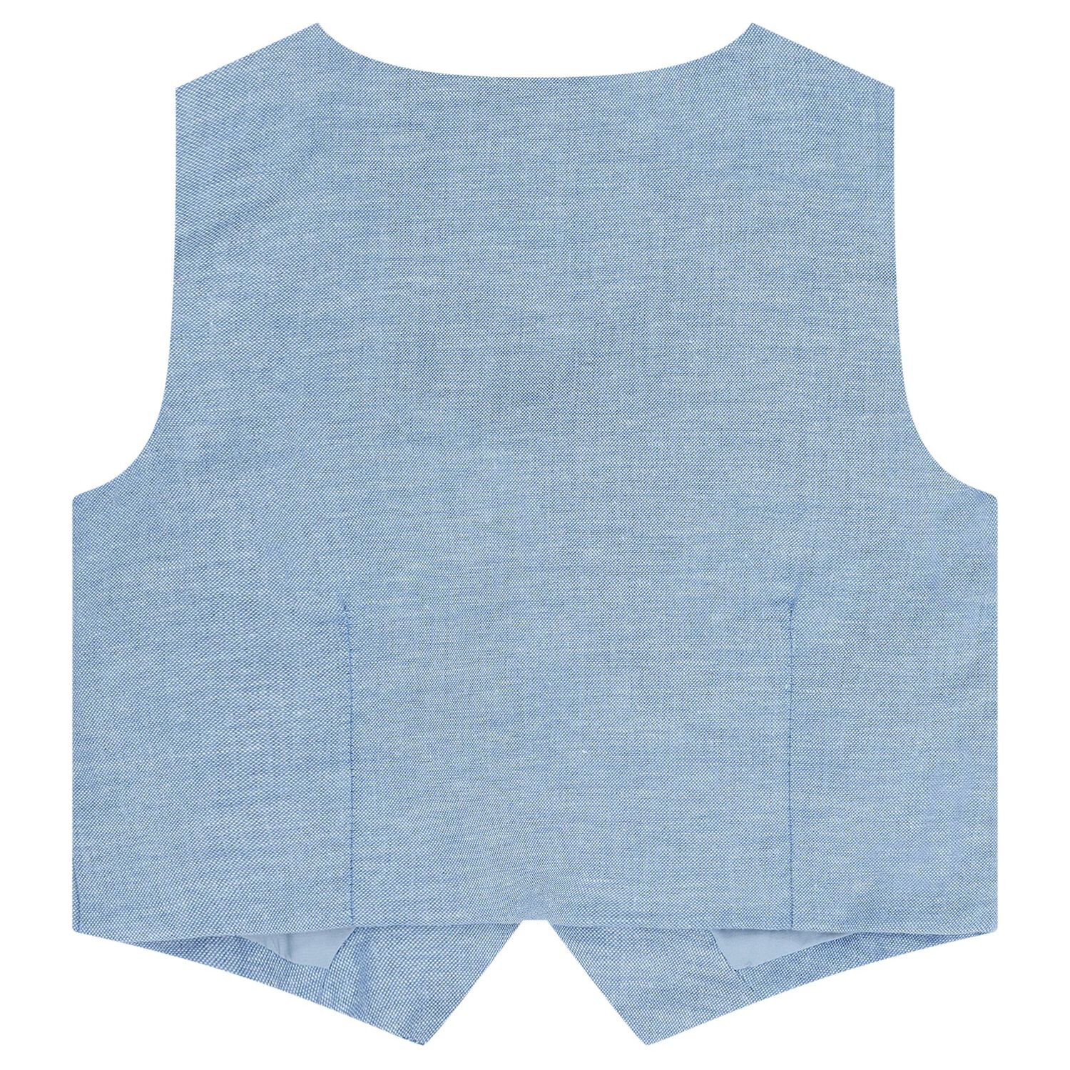 Baby Boys Blue & White Shorts Set, 2, hi-res