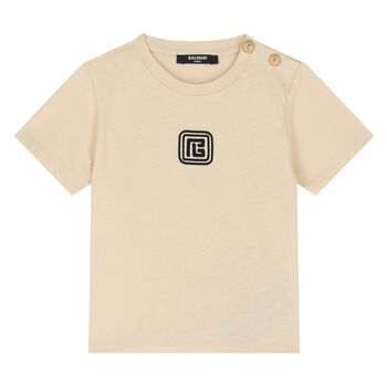 Younger Beige Logo T-Shirt