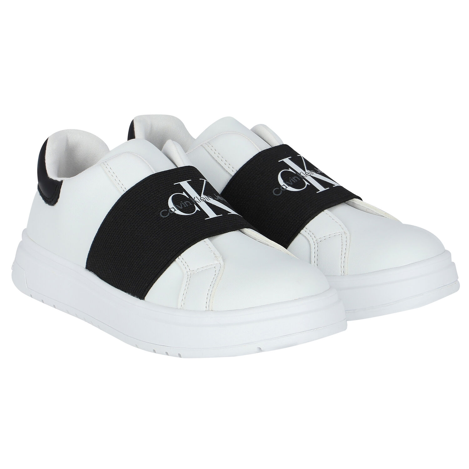 White Logo Trainers, 1, hi-res