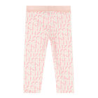 Younger Girls Pink Logo Leggings, 1, hi-res