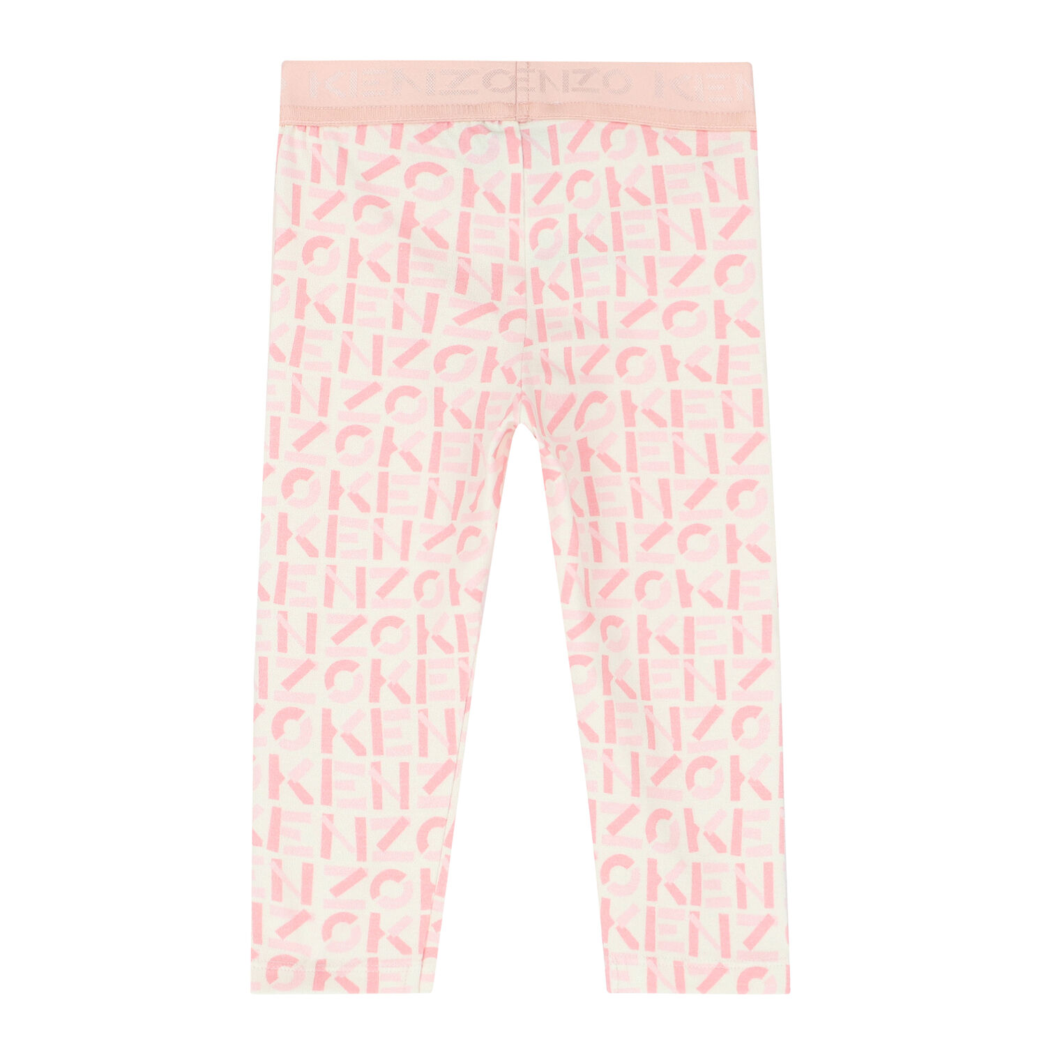 Younger Girls Pink Logo Leggings, 1, hi-res