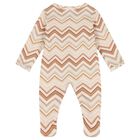 Beige & Brown Zig Zag Babygrow Set, 2, hi-res