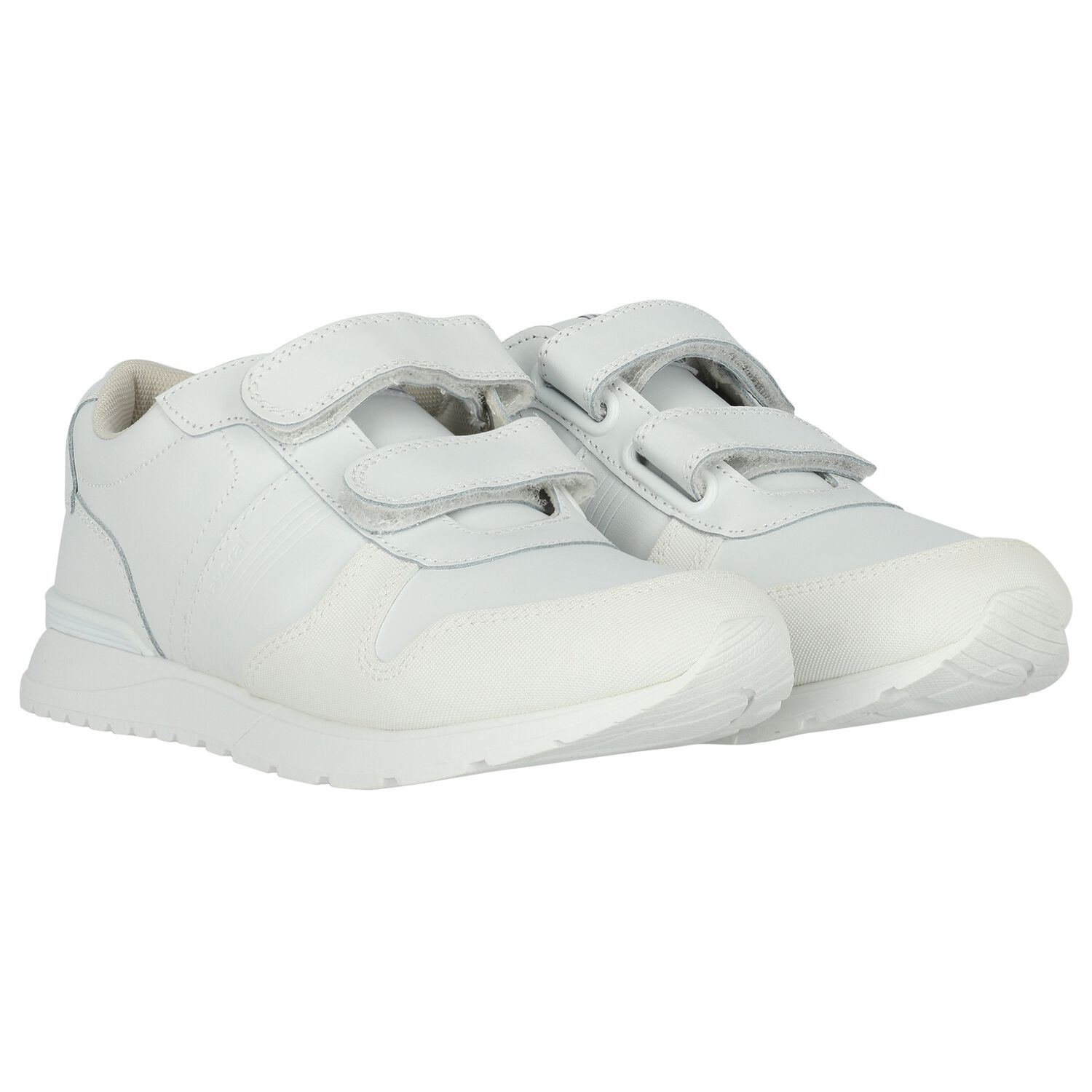Boys White Logo Trainers, 1, hi-res image number null