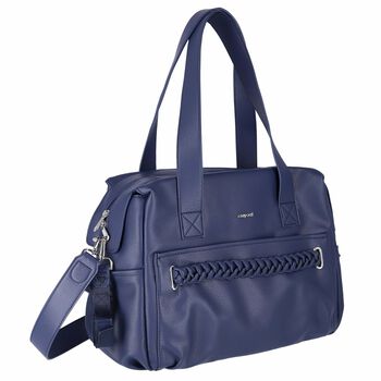 Girls Navy Handbag With Braided detailing