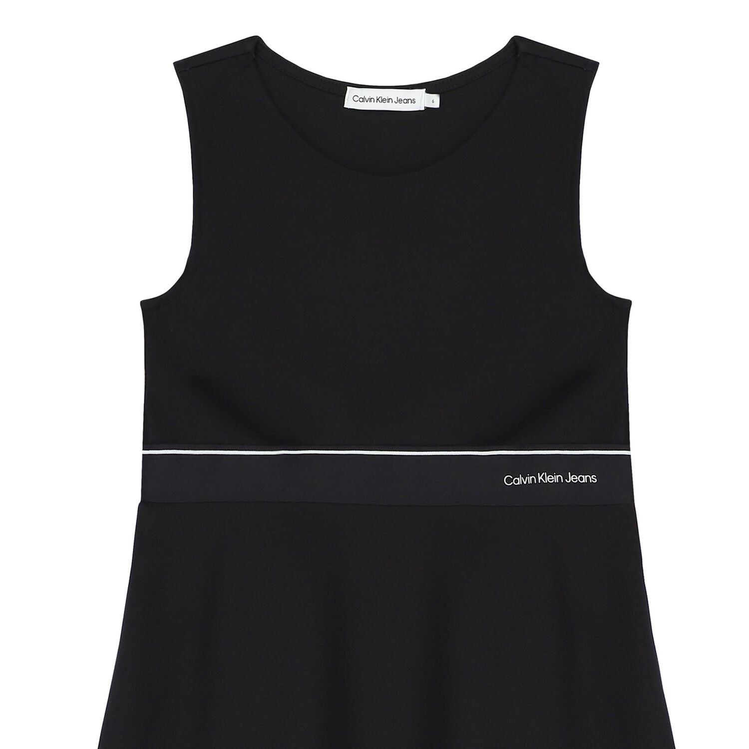 Girls Black Logo Dress, 1, hi-res