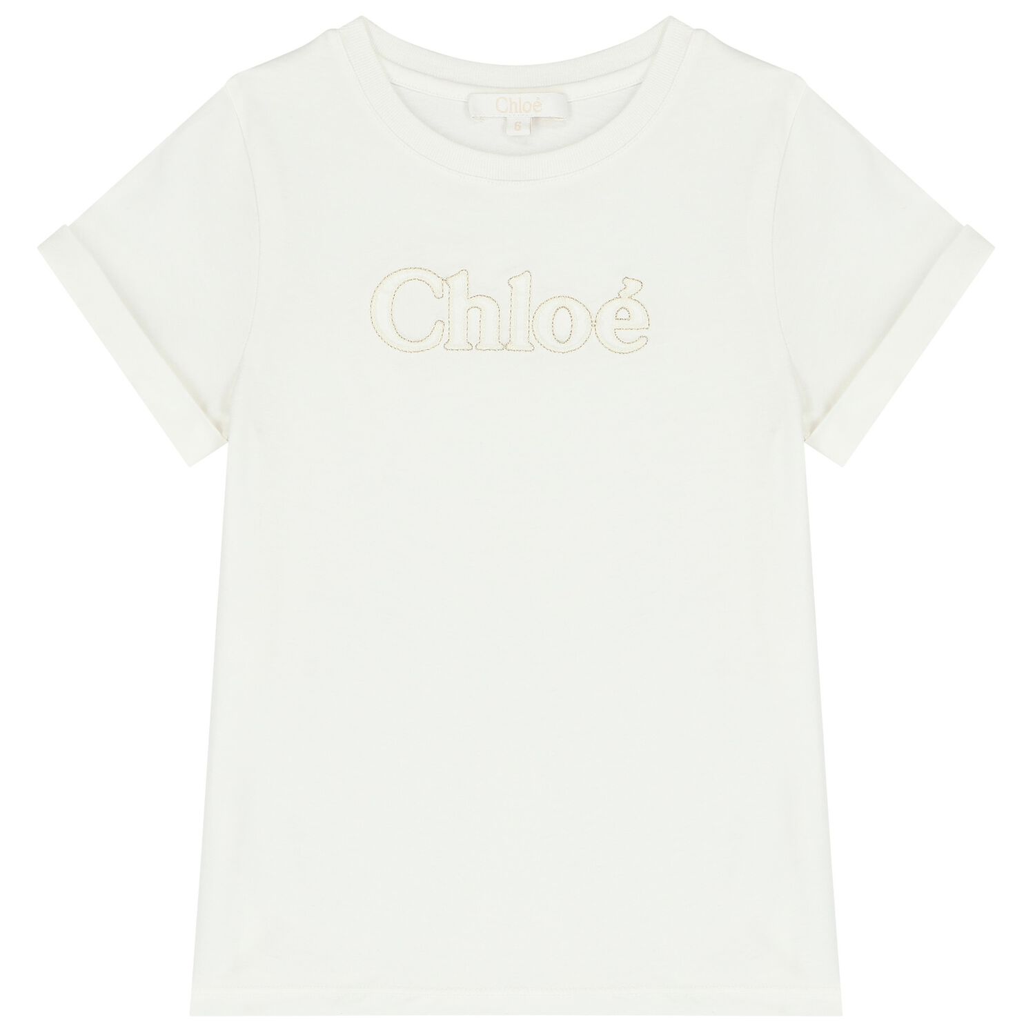 Girls White Logo T-Shirt, 1, hi-res